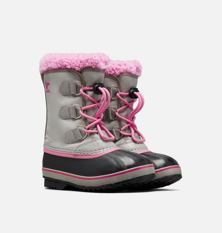 Botas Nieve Sorel Niños - Youth Yoot Pac™ Nylon Gris/Negras/Rosas - 98237-LDWK